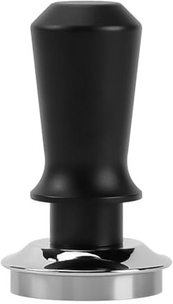 Foeska Kaffee Tamper, Espresso Tamper, Federbelasteter kalibrierter Tamper mit Edelstahlbasis, 30lbs konstanter Druck, Kaffee Zubehör (black, 53mm)