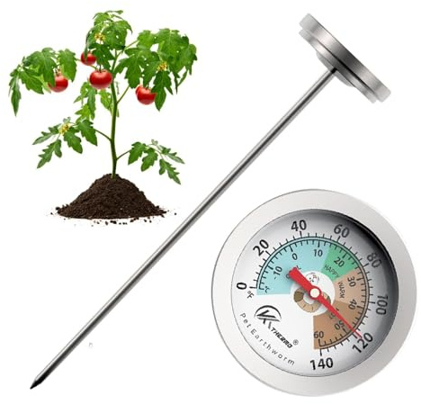 Bodentemperaturmessgerät – 7-Zoll-Garten-Bodenthermometer, Gut Ablesbares Gartenthermometer | Außentemperatur-Thermometer, Bodentemperatur-Thermometer Für Gartenboden