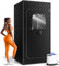 FREEYARE Scatola per sauna, sauna portatile per casa, tenda per sauna a vapore personale con riscaldamento a vapore da 1200 W 3 l, 15 livelli, telecomando, sedia pieghevole, dimensioni accoglienti