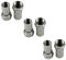 Waterproof F Plug Connectors for RG6 Coaxial Cable - Nickel Plated Micro Screw/Twist On Aerial Connectors for Satellite TV, Sky HD, Sky Q, Freesat, Virgin Media - Set of 6, Silver