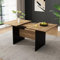 Erweiterbarer Esstisch 140/180L x 80 B x 73.5H(cm), Geeignet für 4-6 Personen, Holzmaserung Rechteckiger Schreibtische, Natürlicher, Erweiterbarer Esstisch im Minimalistischen Stil