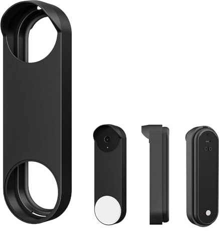 1Pcs Silicone Skin Case Cover Compatible with Google Nest Doorbell (Battery Operated) - Protect Your Google Nest Doorbell (Battery Version) from Direct Infringement of Sun Glare,Weather & UV