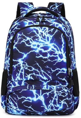 ADGBPE Schulrucksack Jungen Schultasche Teenager Rucksack Kinder Junge School Bag For Boys School Backpack Jugendliche Jungen Wasserdicht (1-Blau)