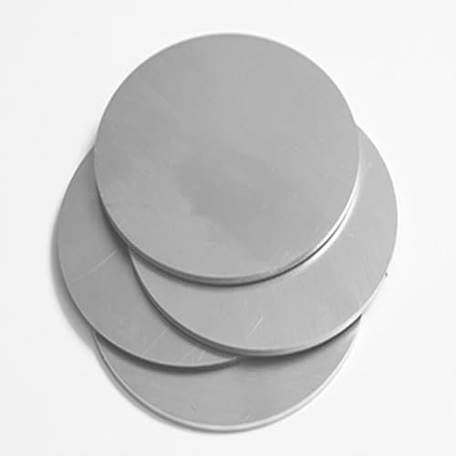 TIHONORI 4 Discos de Acero Inoxidable de 80 mm de diámetro de Espesor de 1 mm-10 mm Placa de Metal Redonda para Bricolaje, artesanía y Uso Industrial,1mm