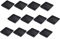 DECOMELODY 12St Blumentopf Tablett Unterschalen für Blumentöpfe quadratische Pflanzschalen außen pflanzenschalen blumentopf Drainage Wasserbehälter Bodenschalen für Blumentopf Plastik Black