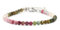 Echtes Gemischter Turmalin Edelstein Armband mit facettierten 4mm Perlen - Länge verstellbar - Heilstein Schutzstein Edelsteinarmband Glücksbringer Talisman Geschenk (Gem. Turm., 16-21CM S)
