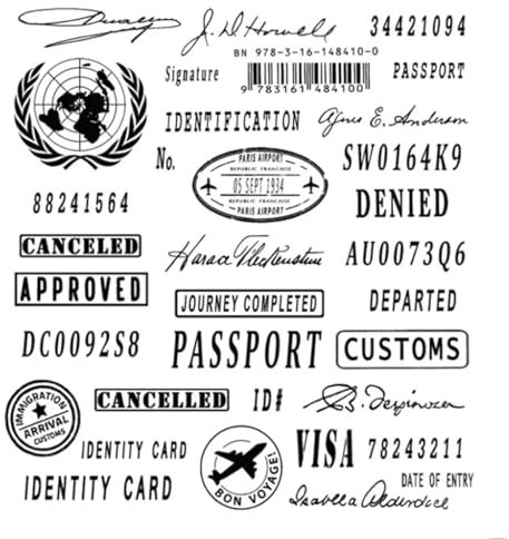 Scrapbook-Stempel für Kartenherstellung, 15 x 20 cm, Reisepass, transparentes Silikon für Scrapbooking, Karten, Fotoalbum, dekorativer transparenter Stempel