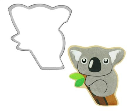 Hrlace Ausstechformen Tiere Keksausstecher zum Backen Waldtiere Plätzchen Ausstecher Edelstahl Plätzchenausstecher für Kinder Geburtstag Party DIY Kuchen Fondant Tortendeko Koala