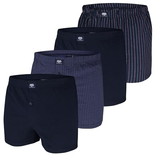 Ceceba Herren Shorts Boxershorts (DE/NL/SE/PL, Alphanumerisch, 8XL, Regular, Regular, Navy/Streifen/Muster)