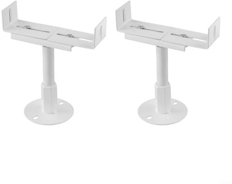 Yhenlovtt Set di 2 staffe da pavimento in alluminio, altezza regolabile, piedini per radiatore in ghisa, supporto bianco per riscaldamento centralizzato, 11-36 cm, resistenti alla nebbia salina