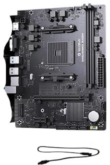 JGHFReW Placa Base B450M de Doble Canal DDR4 AM4 APU M.2 NVME Compatible con CPU Ryzen 4500 5600 5600G