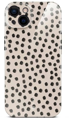 ONEFLOW Splash Cover für iPhone 13 Hülle mit Design Muster, Handy Schutzhülle mit Kameraschutz, Case Bedruckt extra dünne Handyhülle, Punkte Cookies Cream Polka Dots