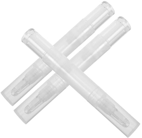 Alipis 3pcs Transparent Refillable Nail Oil Applicator Pens with Silicone Tips Leakproof Cuticle Care Dispenser for Precise Nail Nutrition and Lip Gloss Application