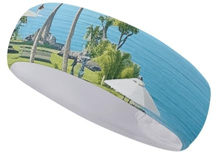 Ocean Island Stirnbänder für Damen und Herren – Schweißband mit verstellbarem Verschluss für Laufen, Yoga, Fitnessstudio und Sport
