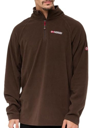 Geographical Norway Fleecejacke 1/4, Reißverschluss, Braun, Herren, 233