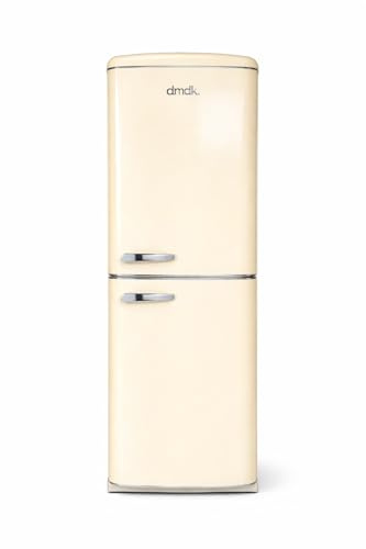 DMDK DKC3 Frigorifero-Congelatore Combinato, 244 Litri, Colore Crema Retrò, 181x55x57,50 cm, 39 dB