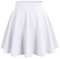 bridesmay Damen Mini Rock Sommer Kurz Skater Rock Schulmädchen Anime Rock Gothic Cosplay Sexy Röcke White 2XL