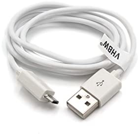vhbw Câble USB/Micro USB 1m blanc compatible avec Harman Kardon Esquire, Esquire 2, Esquire Mini