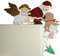 khevga Weihnachtsdeko Türrahmen-Deko Holz Weihnachtsmann Engel