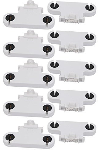 sourcing map 10pcs AC500 V 2A G5-F288C T5 Doppelfassung G5 Basis Leuchtstofflampe Halter DE de