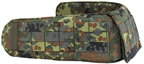 Zentauron - Streitgurt Modularer Battle Belt mit austauschbarer Polsterung & MOLLE-Schlaufen – kompatibel mit NIJ LvL IIIA/VPAM 3 Weichballistik, für Plattenträger Vulcan III - Flecktarn, L
