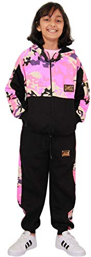 A2Z 4 Kids Boys Girls Tracksuit Designer's A2Z Badged Camouflage Contrast Panel Hooded Zipped Top Botom Jogging Suit Age 5 6 7 8 9 10 11 12 13 Years
