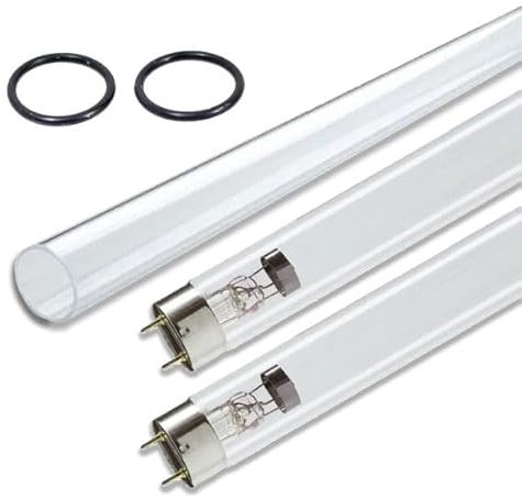 eco-filtration Phillips T8 UV Lamps Replacement Bulbs and Quartz Bundle 55 WATT T8 Lamp KOI Fish Pond Tank