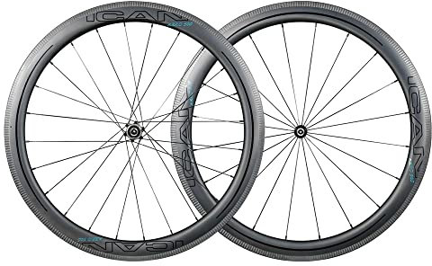 ICANIAN Aeros Carbon Laufräder 50mm Tief Clincher Tubeless Bereit TLR Superleicht 1410 + -20g Löcher 20/24.