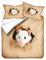 3D Tier Maus Bettwäsche-Set Niedlich Ratte Weiß Grün Gelb Grau Bettbezug Kissenbezug Kind Junge Mädchen Weich atmungsaktiv Mikrofaser (Stil 4, Bettbezug 135x200 + 1 Kissenbezug 80x80 cm)