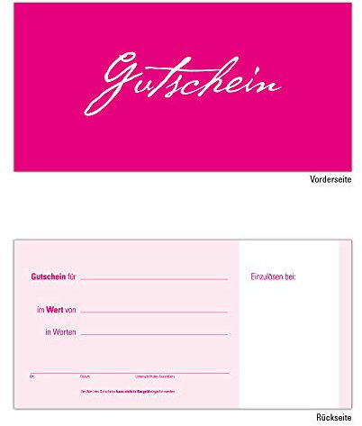 50 Gutscheine Gutscheinkarten Geschenkgutscheine – edel neutral Pink