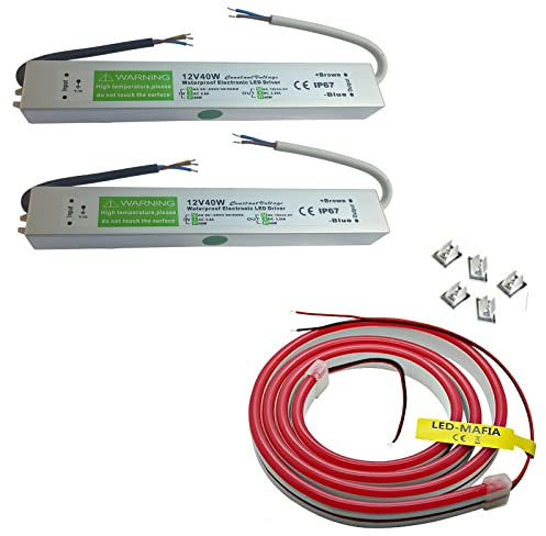 12V / 230V (Netzteil) LED Streifen Stripe Licht Unterbankbeleuchtung Saunabeleuchtung Saunalampe (warmweiß, 10m - 9,99€/m)