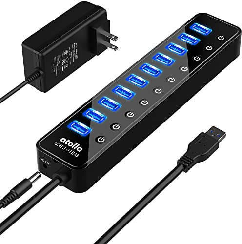 atolla Hub USB 3.0 Alimentado,10 Puertos USB 3.0 Data Hub