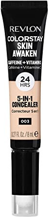 Revlon ColorStay Skin Awaken 5-in-1 Concealer 24HR Wear (30 g), parfüm- und parabenfrei, Haselnuss, Unisex