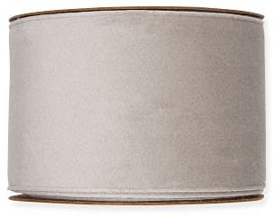 FloristryWarehouse Samtband ohne Bügel, 70 mm breit, 8 m Rolle, hellgrau