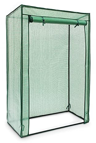 Relaxdays 2X Serra per Pomodori, Giardino, Balcone, Telo Orto Trasparente, HLP 150x100x50 cm, Acciaio e PVC, Verde