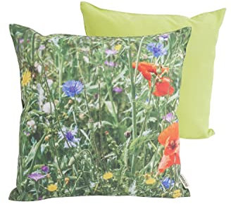 CB Home & Style Outdoor Garten Kissen Wasserabweisend Wasserfest 45 x 45 cm mit Füllung (Wiese2)