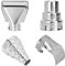 4 Pcs Heat Gun Nozzles Kits, Stainless Steel Reflector Nozzle Set Hot Air Guns Soldering Station Tool Oblique Nozzle Wide Welding Jet Shrink Wrap Reflow Accessories Exquisite Workmanship Repair Tool