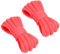 VSUDO 130 cm Lacci Rosso Arancio Ovali per Scarpe Sneaker, Salmon Pink Oval Sport Laces, Lacci Rosso Arancio per Scarpe da Corsa, Stringhe per Scarpe Rosso Arancio (2 Paia-Rosso Arancio-130cm)