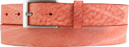 BELTINGER Kinder-Gürtel aus weichem Vollrindleder Vintage-Look 3 cm | Ledergürtel für Jungen 30mm | Schmaler Gürtel Used-Look | Rot 75cm