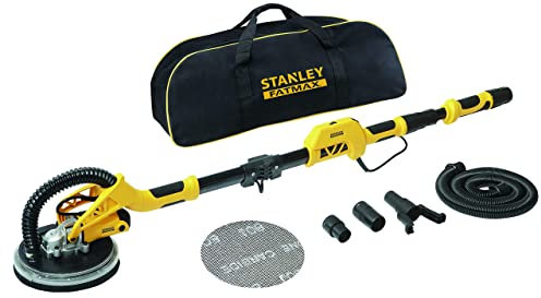 STANLEY FATMAX SFMEE500S-QS - Lijadora para paneles de yeso 750W, Ø225mm, 1700rpm, Anillo de Luz LED, Robusta y Ergonómica+STANLEY STA88542-XJ - Juego de 50 piezas para taladrar y atornillar
