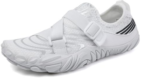 RUYI Unisex Barfußschuhe Damen Herren Traillaufschuhe, Weich Leicht Fitnessschuhe mit rutschfest Sohle & Breiter Zehenbox, Schnell Trocknend Badeschuhe