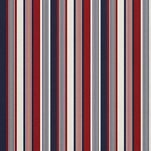 HEKO PANELS Stoff Oxford Wasserdichte Meterware Canvas-Stoff Polyester Stoff Zum Nähen Nähstoffe Möbelstoffe Dekostoffe Handwerken Wasserabweisend Blickdicht Streifen Blau Rot 1 Meter 155 x 100 cm