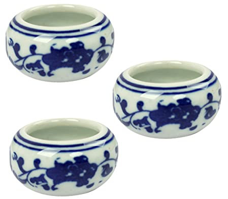 CORHAD 3 Pièces Machine À Laver Stylo Encreur En Porcelaine Plaque D'encre Japonaise Stylo Encreur Plateaux De Mélange D'Encre Bol D'encre Vieux Céramique Peinture Jingdezhen Bureau