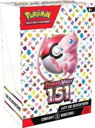 Pokemon Asmodee Ecarlate et Violet 151 (3,5) – 6-teiliger Booster Pack 151 – Gesellschaftsspiele – Kartenspiele – Spiel- und Sammelkarten – ab 6 Jahren