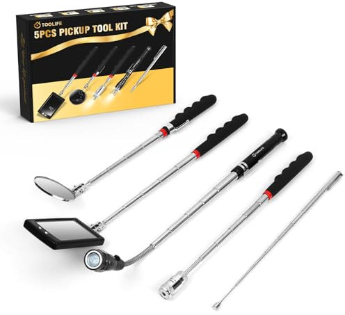 Telescoping Magnetic Pickup Tool Set 5PCS, Christmas Gifts for Stocking Stuffers Him Boyfriend Men Dad Husband,Anniversary Gifts Ideas, White Elephant Birthday Present for Men, Home Gadgets Mens Tool