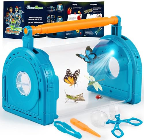 JOYIN Insektenfänger Kit für Kinder, Leuchtkäfer-Lebensraumbox für das Sammeln von Insekten im Innen- und Außenbereich - mit Käferzange, Pinzette, Activity Booklet, Geschenk für Jungen und Mädchen