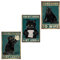 Mainiusi Blechschilder Toiletten 3 Stück, 30x20cm Toiletten Deko Metallschild Personalisiert Katzen Deko WC Schild Blechschild Schild für Haus, Restaurant, Café, Hotel