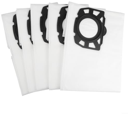 EpheyFIF Lot de 5 sacs d'aspirateur pour Karcher 2.863-314.0, KFI 357 KA 40 WD2 Plus WD3, WD3s SE4001 SE4002 pour robot aspirateur