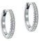 Ted Baker Heplie Crystal Hoop Earrings (14mm outside diameter) For Women (Silver)