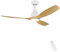 Newday 132cm Deckenventilator Holzige mit Licht Beleuchtung und Fernbedienung, Deckenventilatoren mit Beleuchtung Leise DC Motor, Deckenventilator mit LED Beleuchtung Dimmbar für Schlafzimmer